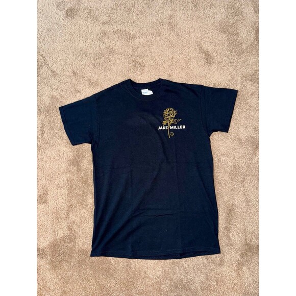 Jake Miller Hit and Run Tour MMXVIII Black Rose Graphic Tee - Unisex Medium - Picture 1 of 10